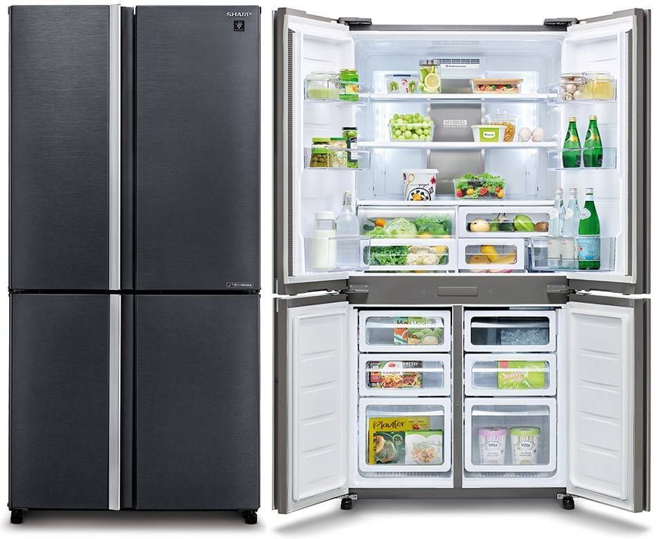 Sharp SJ-9270SL מקרר 4 דלתות, Sharp, דגם SJ-9270SL, מנוע אינוורטר J-Tech - יבואן רשמי