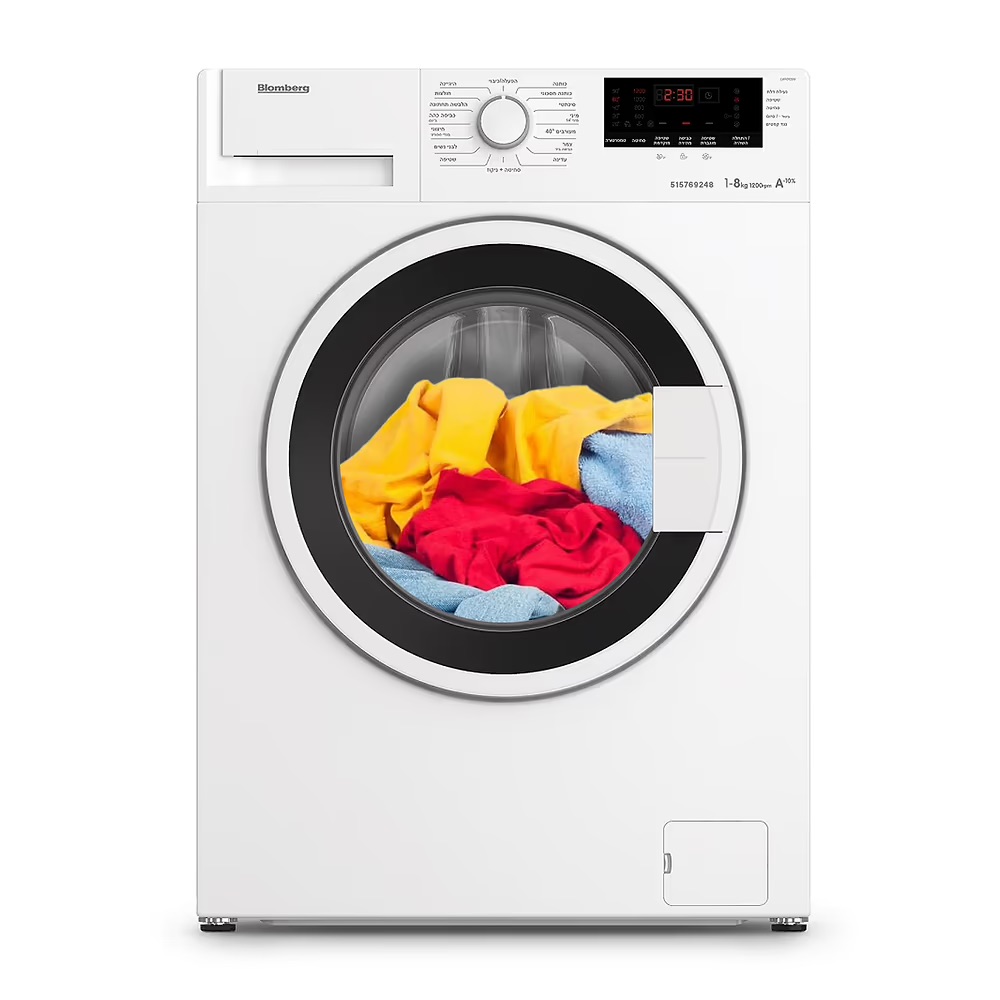 מכונת כביסה פתח קדמי BLOMBERG LWF8107W 8 ק\"ג – דגם איכותי לבית מכונת כביסה BLOMBERG LWF8107W 8 ק\"ג בצבע לבן