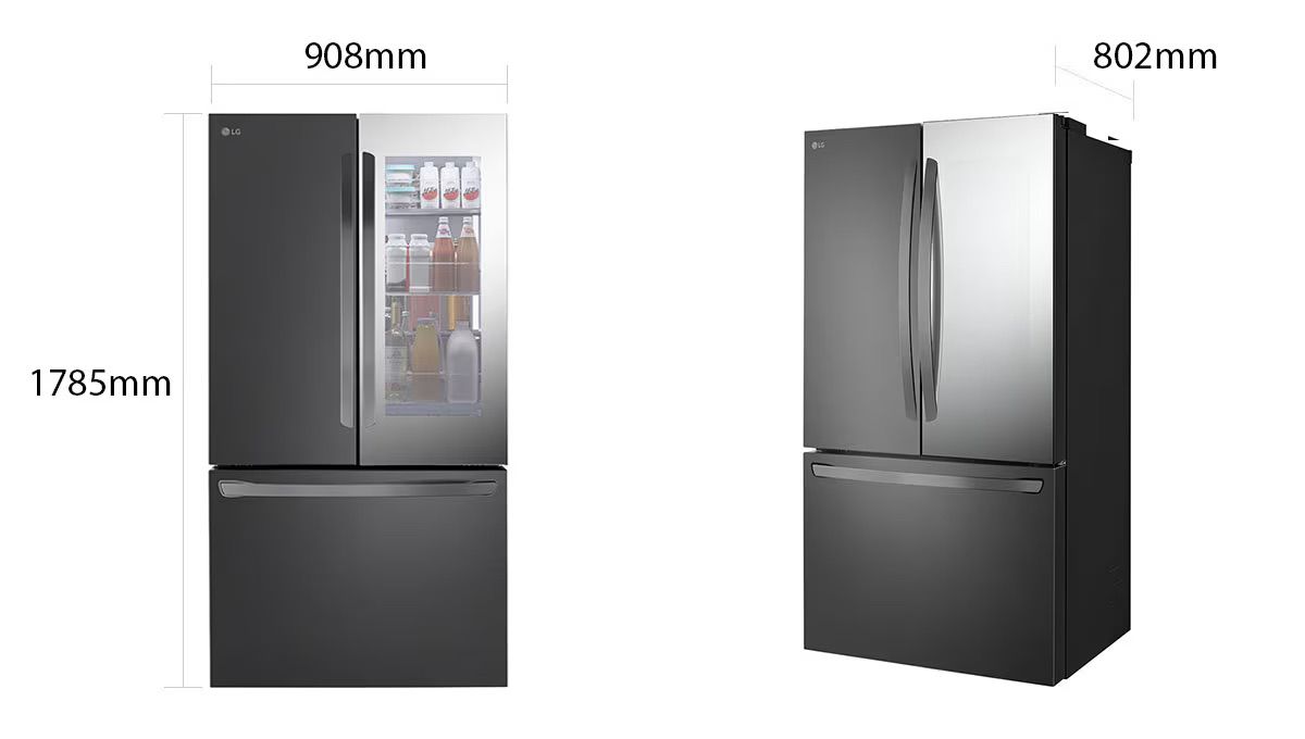 מידות מקרר LG GMZ765 מידות מקרר LG GMZ765