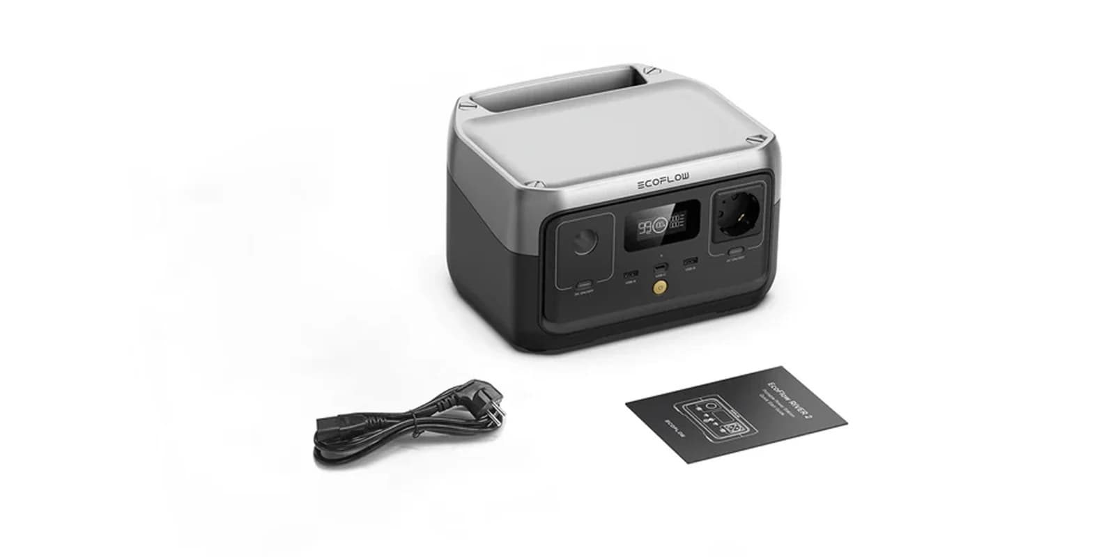 תחנת כוח ניידת EcoFlow RIVER 2 ‏256Wh סוללת LiFePO4 טעינה מהירה ב־60 דקות X-Boost עד 600W | יבואן רשמי-משלוח מהיר