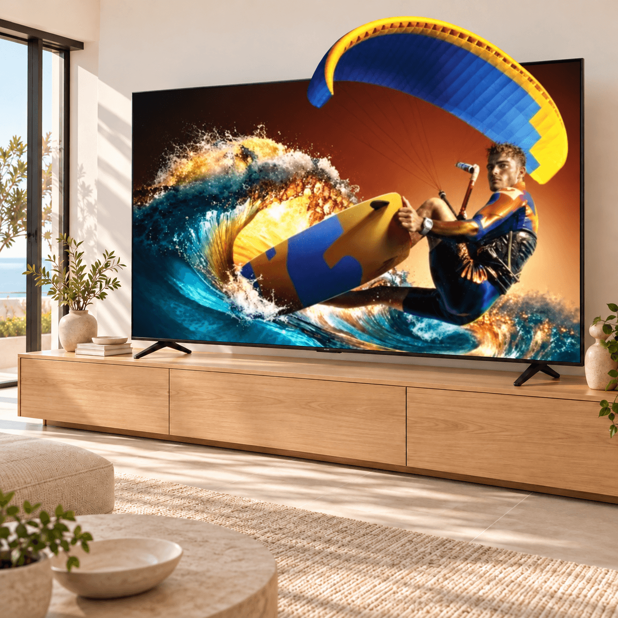 טלוויזיה חכמה 55 אינץ׳ ROWA 55R75 – ‏4K, עד 144Hz ו־Google TV | יבואן רשמי