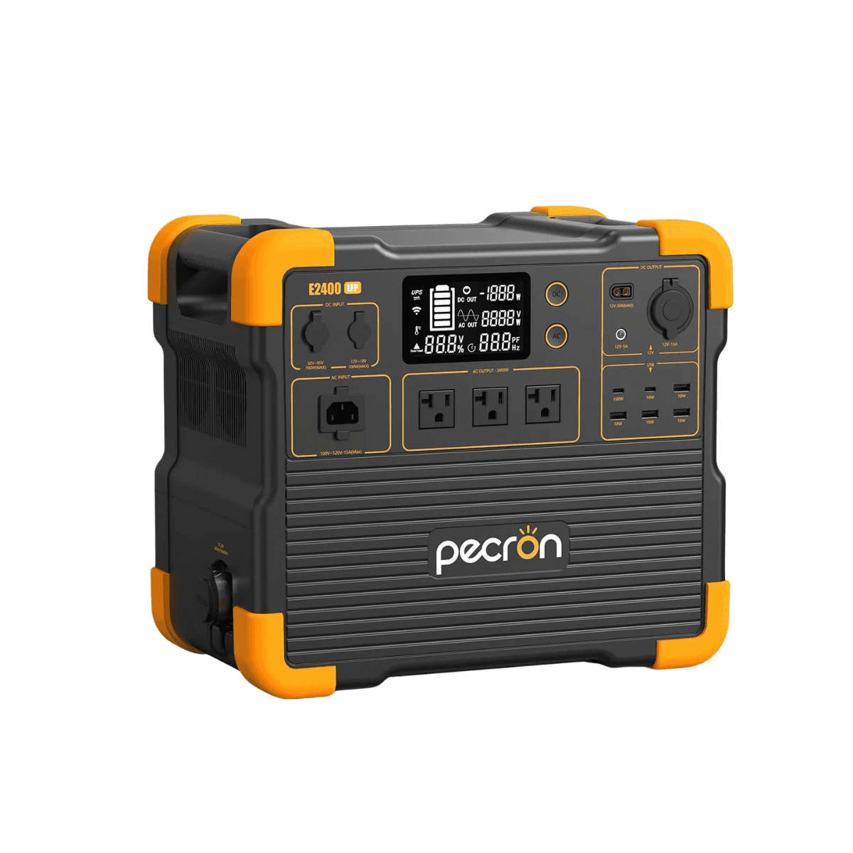 תחנת כוח ניידת PECRON E2400LFP בהספק 2400W וקיבולת 2048Wh משלוח מהיר
