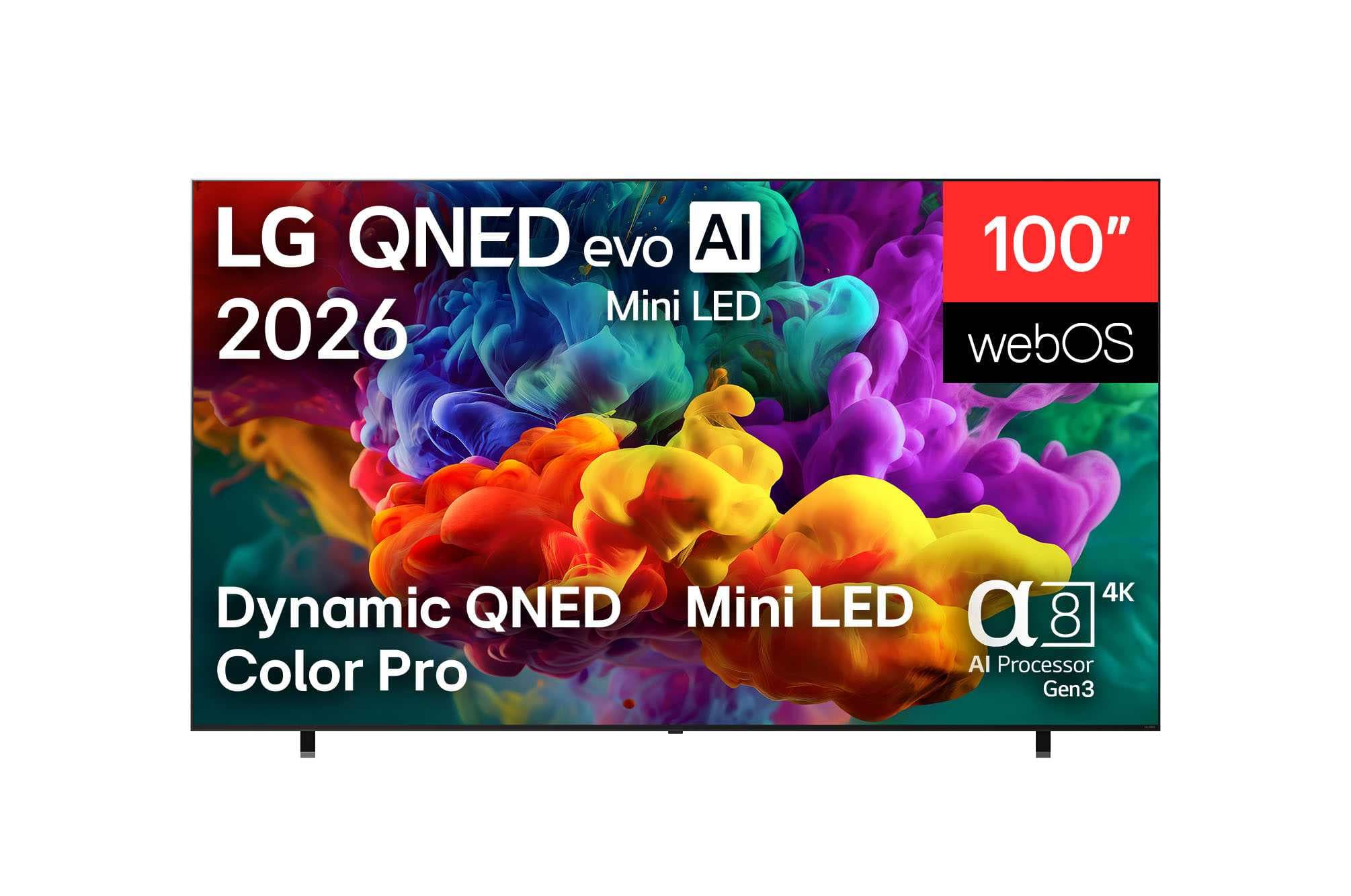 טלוויזיה חכמה LG 100QNED85B8 מסך 100 אינץ'עם טכנולוגיית QNED MiniLED 4K ותדר 144Hz לגיימינג - יבואן רשמי