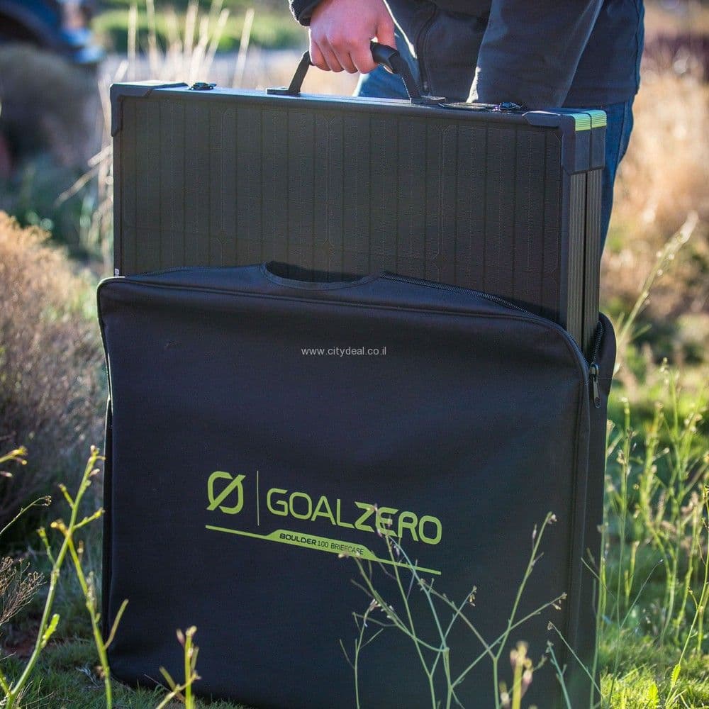 פאנל סולארי GOALZERO דגם BRIEFCASE BOULDER 100 יבואן רשמי