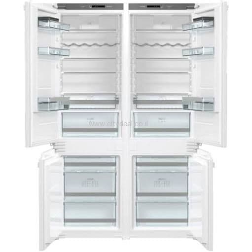 מקרר אינטגרלי כפול Gorenje NRKI2181A1 ברוחב 120 ס״מ עם מקפיא תחתון ו־NoFrost