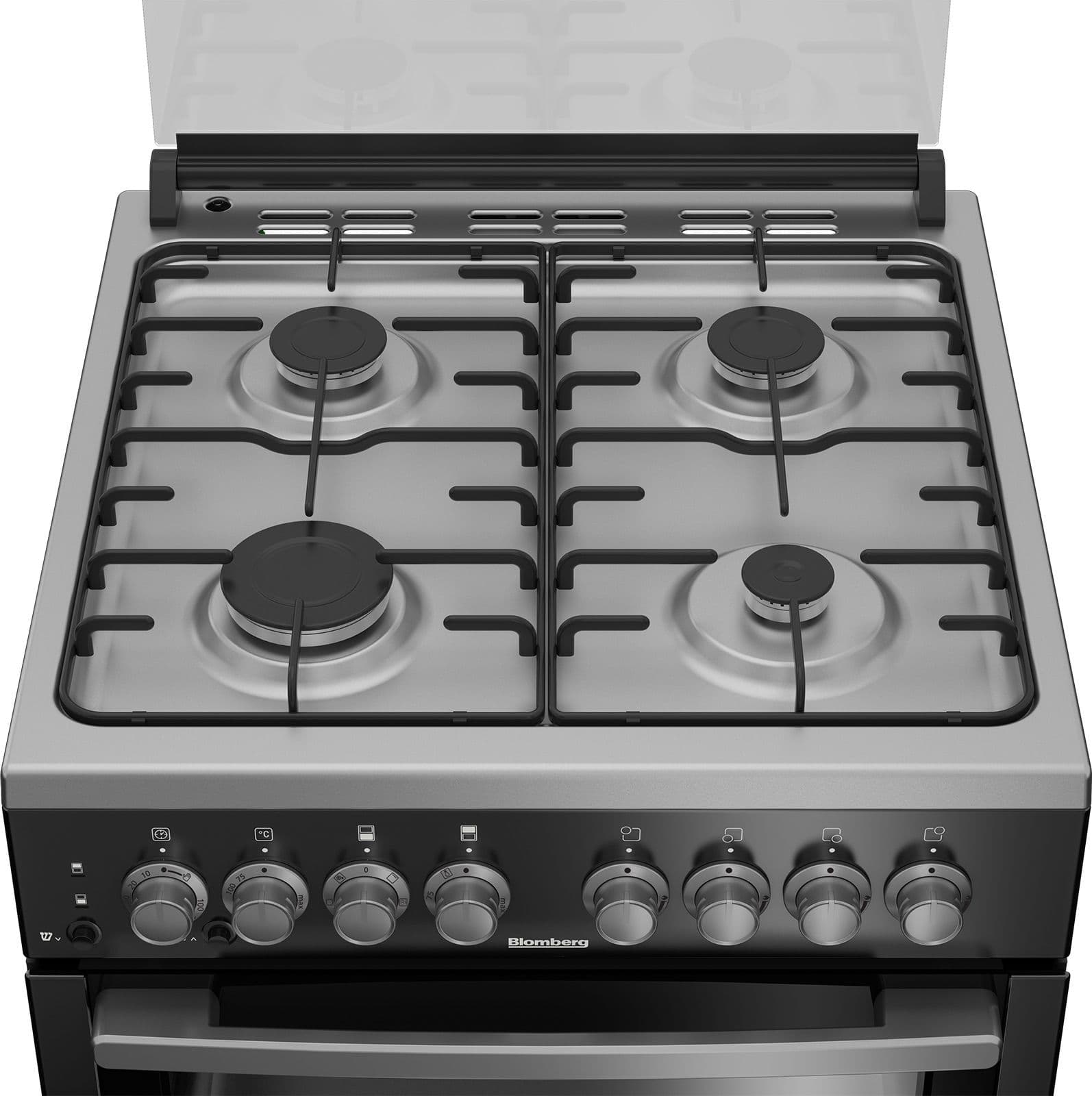 תנור משולב דו־תאי 60 ס״מ Blomberg HDWN8133B עם 4 מבערי גז שחור - מצב שבת | יבואן רשמי-משלוח מהיר