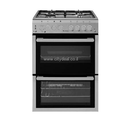 תנור דו־תאי משולב 60 ס״מ Blomberg HDWN8133X עם 4 מבערי גז נירוסטה – מצב שבת | יבואן רשמי-משלוח מהיר