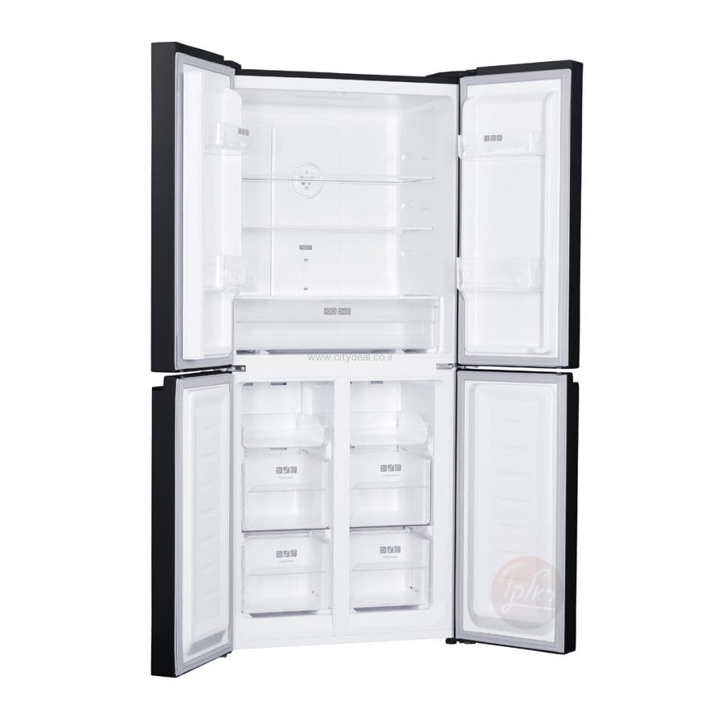 מקרר 4 דלתות SHARP SJ8435BL – בנפח 401 ליטר זכוכית שחורה No-Frost | יבואן רשמי-משלוח מהיר