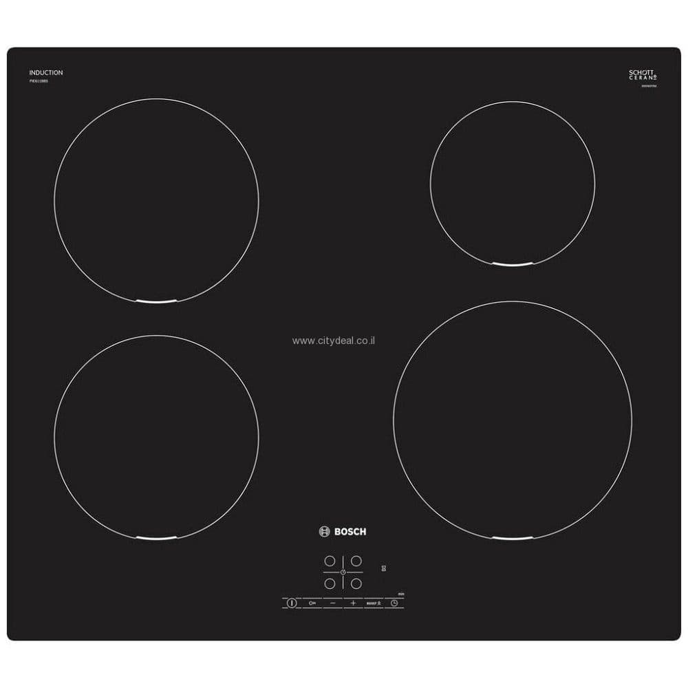 כיריים אינדוקציה Bosch PIE611BB5E – ברוחב 60 ס״מ עם PowerBoost ו-TouchSelect | יבואן רשמי