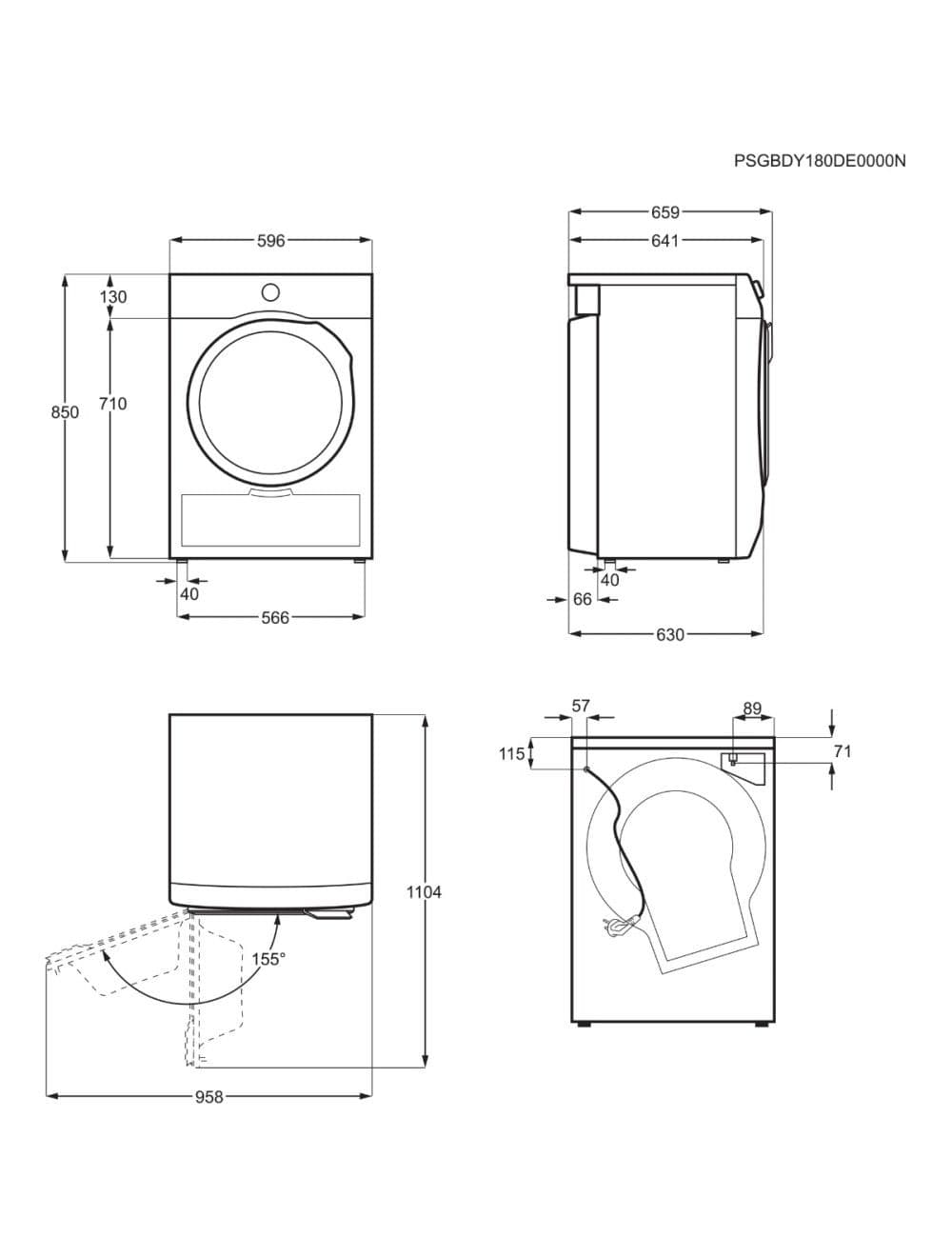 Electrolux EW6C4824CB – מייבש כביסה קונדנסור 8 ק"ג עם SensiCare מנוע אינוורטר שקט וחסכוני