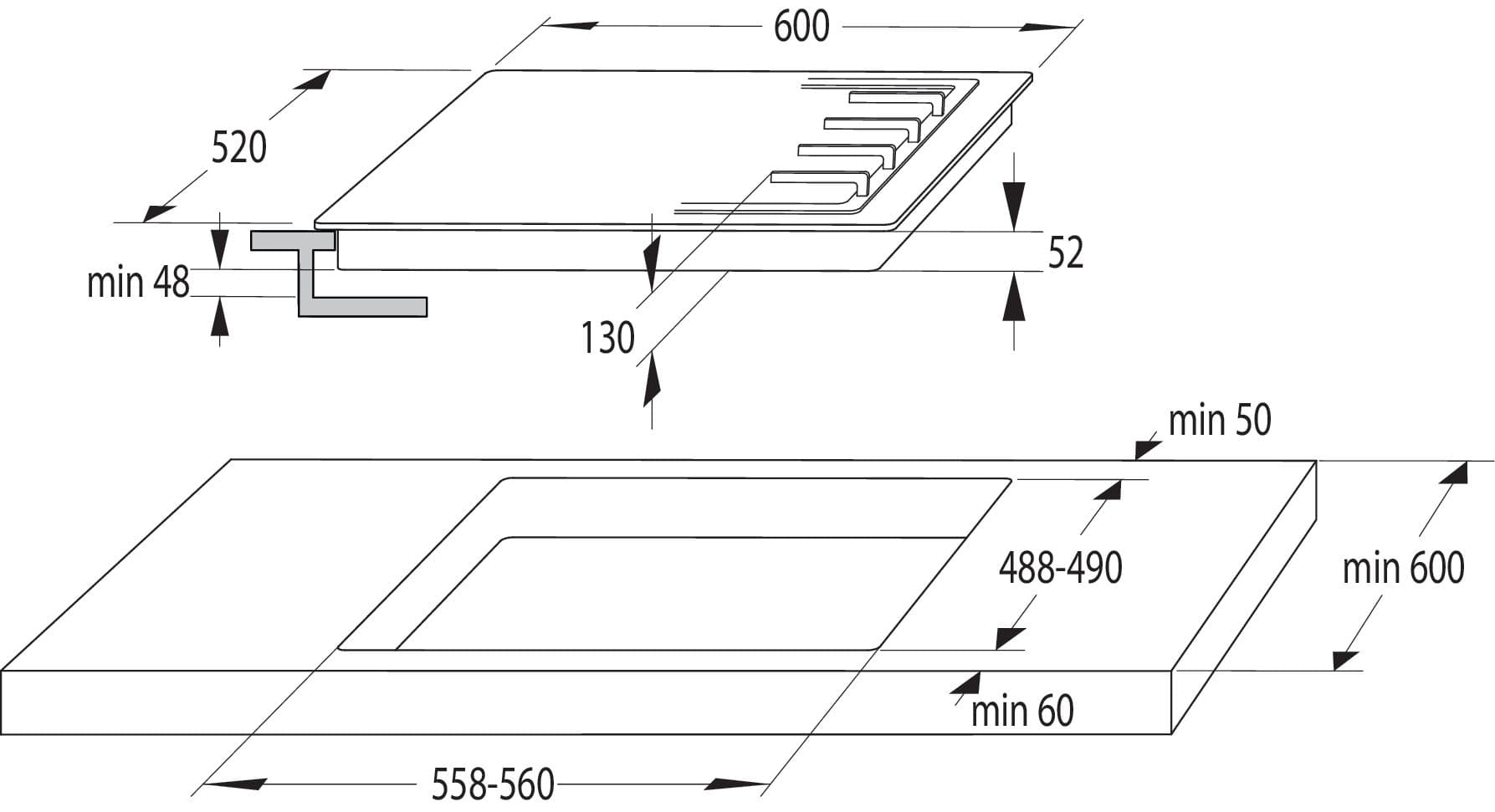 כיריים גז Gorenje GW642AB - ברוחב 60 ס״מ, משטח BigSurface רחב עם מבער ווק עוצמתי | משלוח מהיר