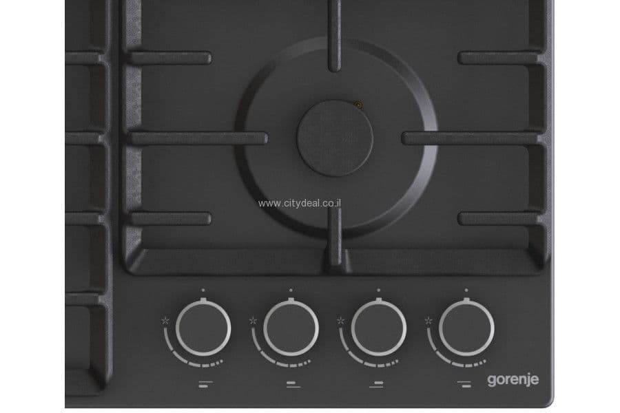 כיריים גז Gorenje GW642AB - ברוחב 60 ס״מ, משטח BigSurface רחב עם מבער ווק עוצמתי | משלוח מהיר