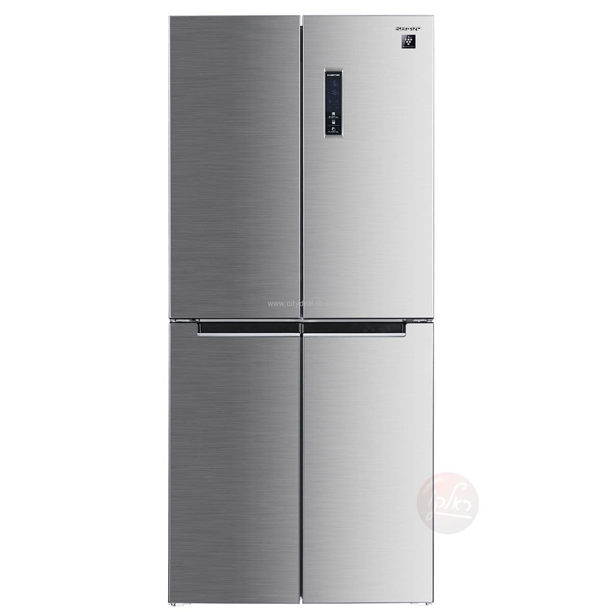 מקרר 4 דלתות SHARP SJ-8420SL ‏401 ליטר נטו עם Plasmacluster ומנוע אינוורטר | יבואן רשמי