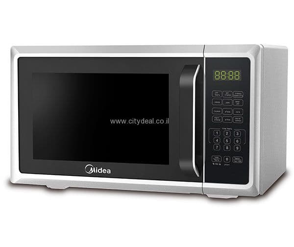 מיקרוגל דיגיטלי 23 ליטר Midea EM823A2GU – חימום מהיר ושליטה חכמה - כסוף | יבואן רשמי | משלוח מהיר