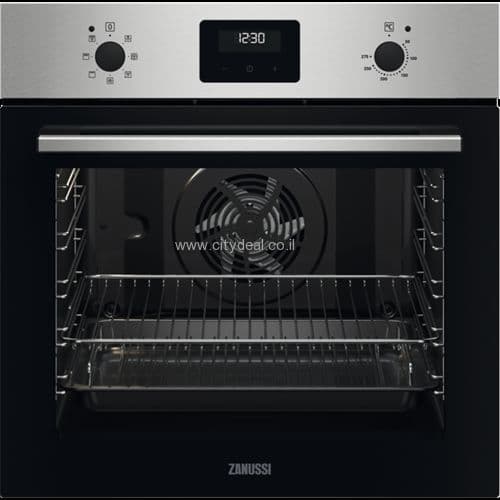 ZANUSSI ZOHNX3X1A - תנור בנוי 72 ליטר צבע נירוסטה זנוסי | יבואן רשמי-משלוח מהיר