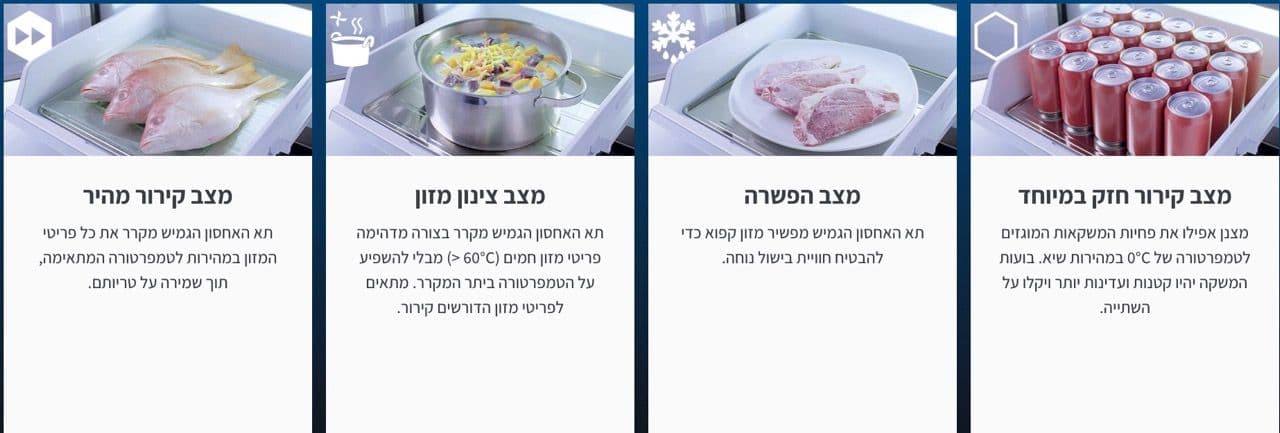 מקרר 5 דלתות Sharp SJ-9730BG בנפח 668 ליטר נטו – זכוכית בז׳ עם מצב שבת יבואן רשמי