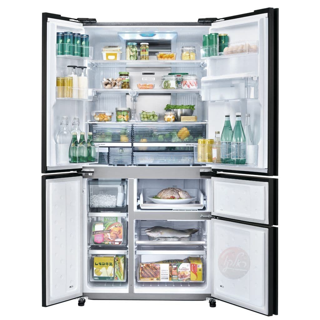 מקרר 5 דלתות Sharp SJ-R9730 – ‏668 ליטר מהדרין עם PLASMACLUSTER וחלל פנימי ללא מחיצה גימור שמפניה | יבואן רשמי
