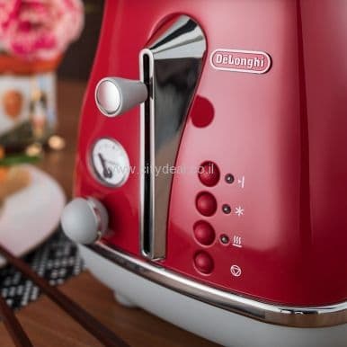 מצנם 2 פרוסות DeLonghi דגם CTOC2103R יבואן רשמי |  משלוח מהיר