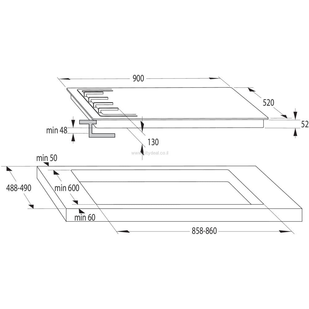 ‏כיריים גז Gorenje דגם GW9C51X