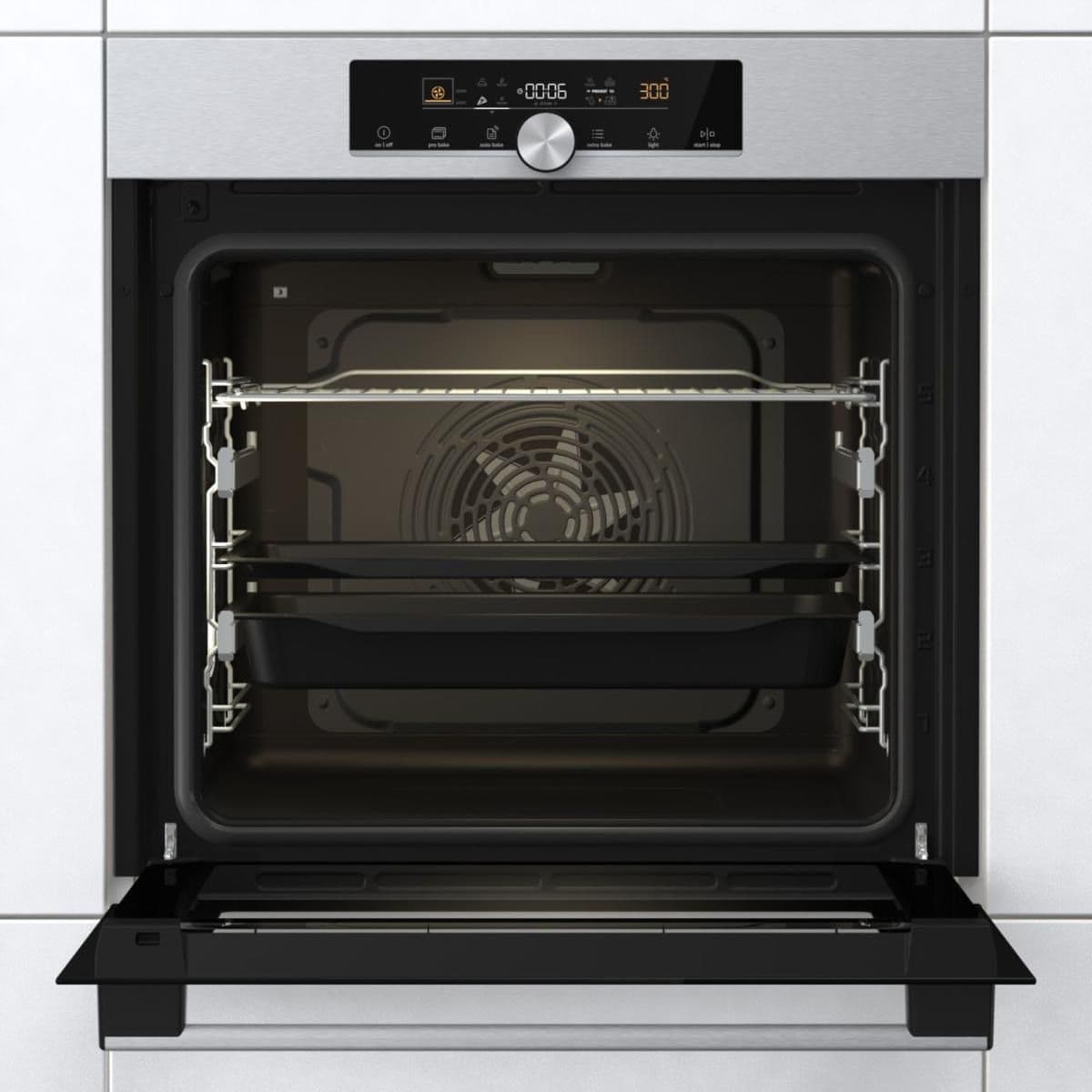 תנור בנוי Gorenje BOS6747A01X AirFry גורניה 77 ליטר ברוחב 60 ס"מ עם מצב שבת