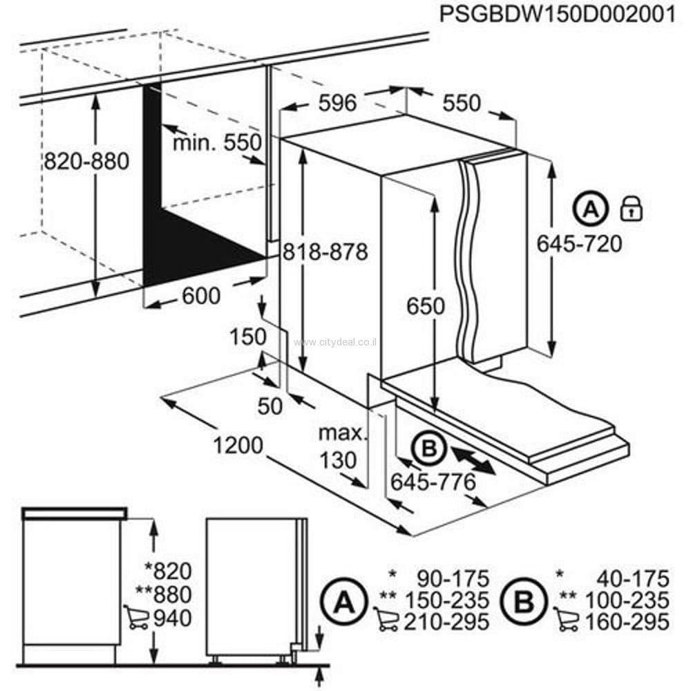 Zanussi ZDLN6621- מדיח כלים אינטגרלי ‏רחב 14 מערכות כלים זנוסי | יבואן רשמי-משלוח מהיר