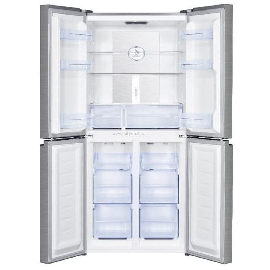 מקרר 4 דלתות Haier HRF-4494BX – בנפח 472 ליטר עם Inverter וגימור נירוסטה מושחרת | יבואן רשמי