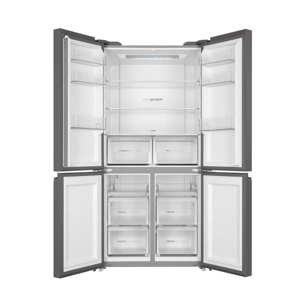 מקרר 4 דלתות Haier HRF7100FW – ‏665 ליטר זכוכית לבנה עם התקן שבת מדחס Inverter שקט וחסכוני | יבואן רשמי