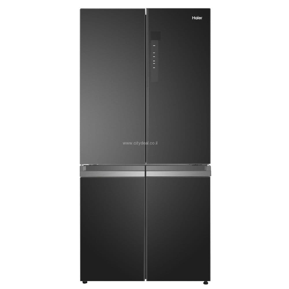 מקרר 4 דלתות Haier HRF7100FB – ‏665 ליטר זכוכית שחורה עם התקן שבת מדחס Inverter שקט וחסכוני | יבואן רשמי