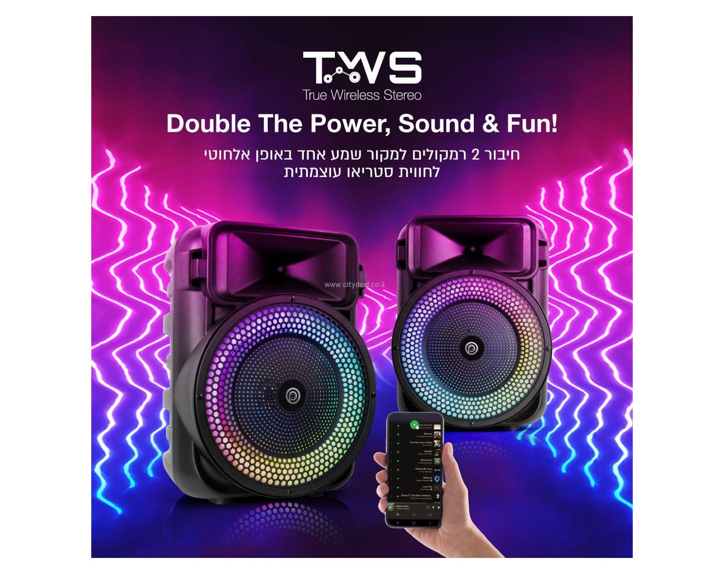בידורית קריוקי ניידת דגם WOMB-108 מבית PURE ACOUSTICS יבואן רשמי