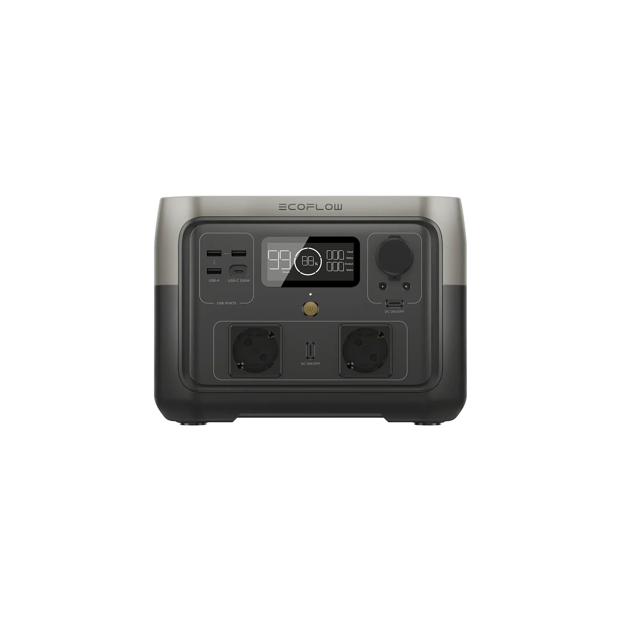 תחנת כוח ניידת EcoFlow RIVER 2 Max ‏512Wh – טעינה מלאה בשעה, LiFePO4 ו־X-Boost עד 1000W | יבואן רשמי-משלוח מהיר