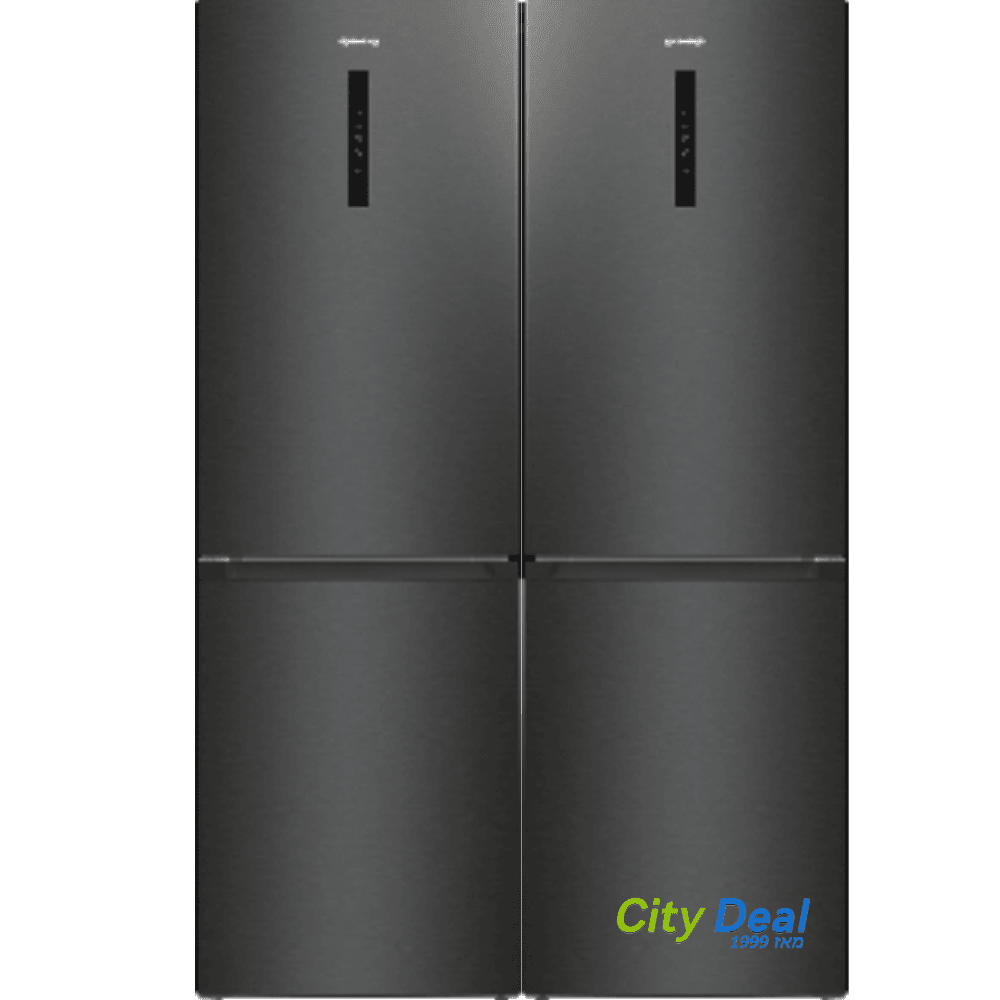 מקרר 4 דלתות NRK619EABXL4 Gorenje ברוחב 120 ס״מ, 640 ליטר, נירוסטה שחורה