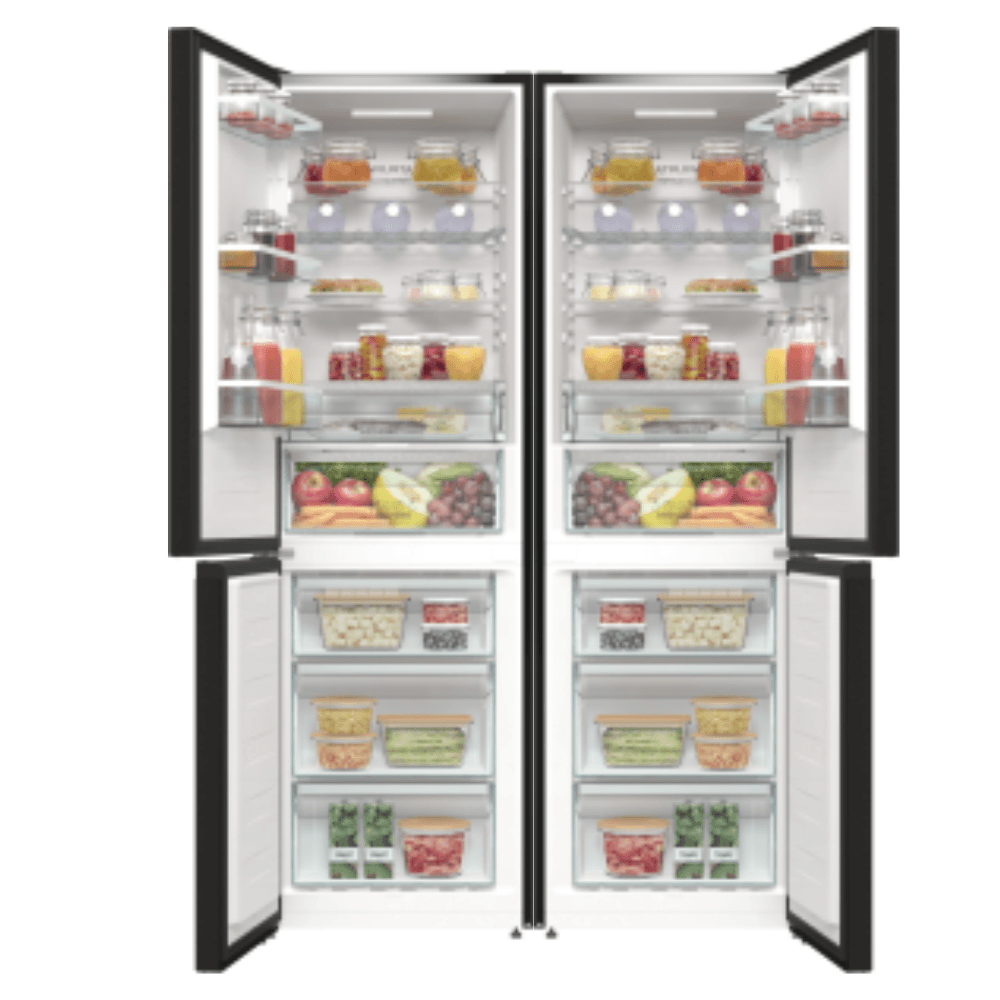 מקרר 4 דלתות NRK619EABXL4 Gorenje ברוחב 120 ס״מ, 640 ליטר, נירוסטה שחורה