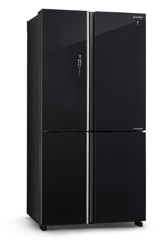 מקרר 4 דלתות שארפ Sharp SJ-FFSR89-BK מקפיא תחתון 572 ליטר NoFrost זכוכית שחורה - יבואן רשמי | משלוח מהיר