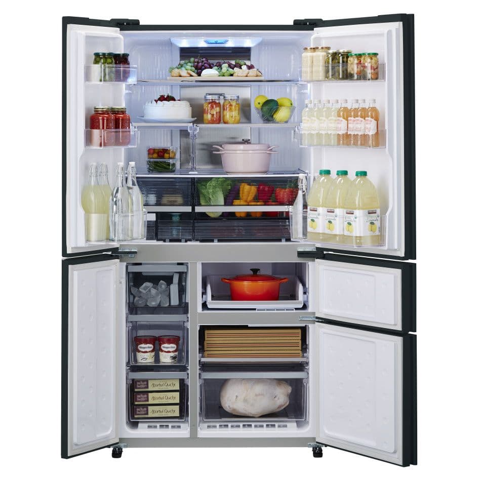 מקרר שארפ 5 דלתות Sharp SJ-FSR920-BK ‏668 ליטר – זכוכית שחורה, Plasmacluster ויצרן קרח | יבואן רשמי משלוח מהיר