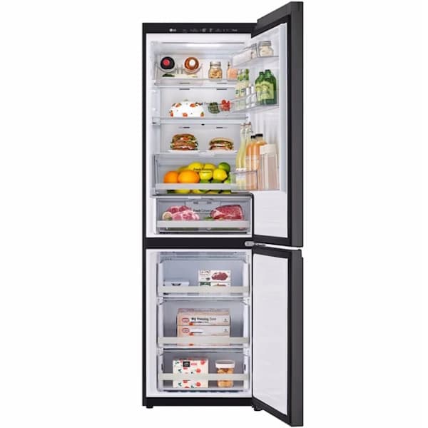 מקרר מקפיא תחתון LG GR-B374BG זכוכית שחורה יבואן רשמי