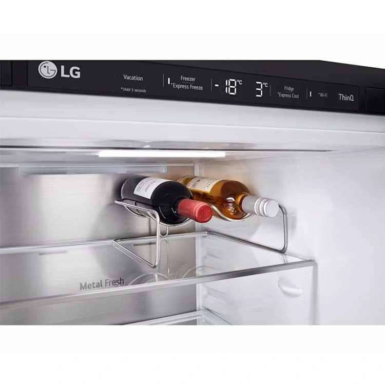 מקרר מקפיא תחתון LG GR-B374BG זכוכית שחורה יבואן רשמי