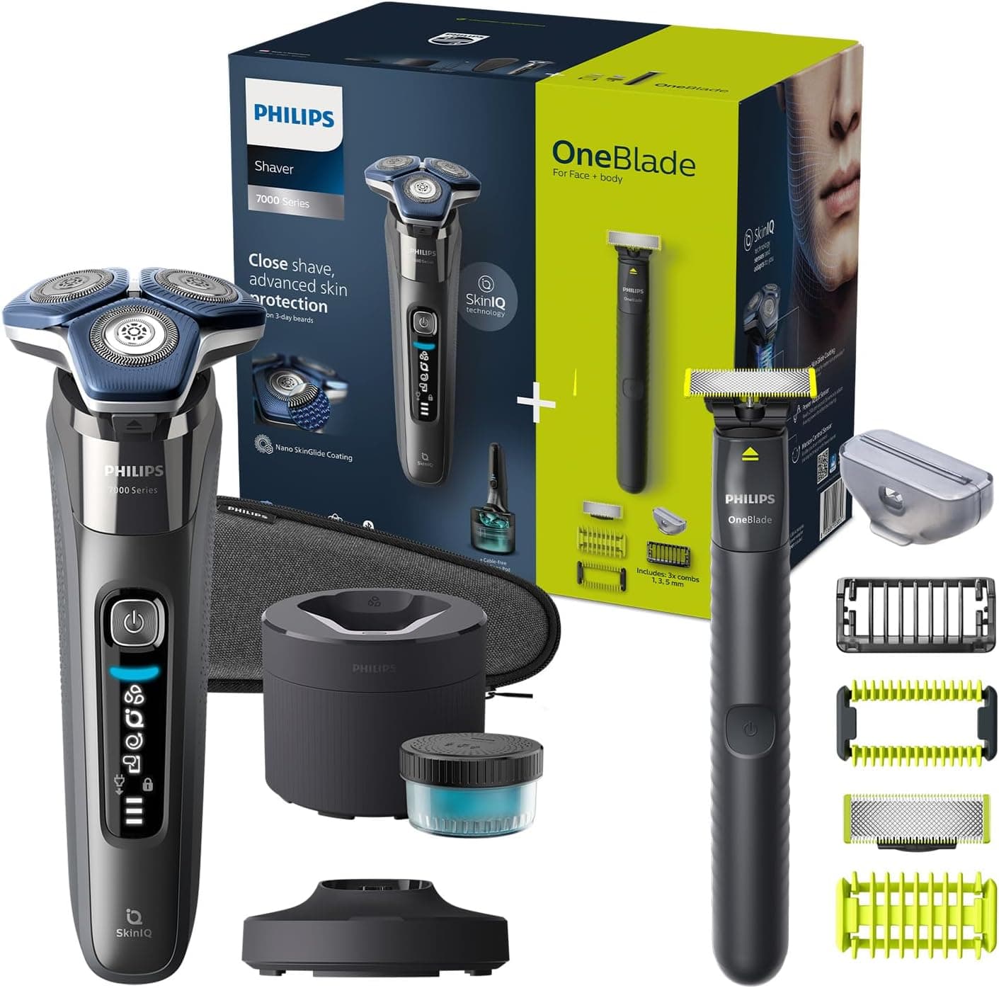 מכונת גילוח Philips S7887/78 – גילוח רטוב ויבש עם SkinIQ וקפסולת ניקוי | יבואן רשמי-משלוח מהיר