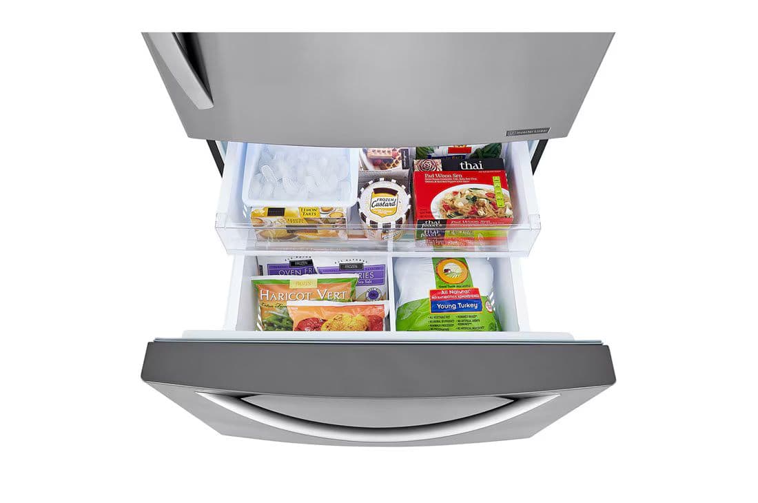 מקרר מקפיא תחתון LG GM859RSCE נפח 720 ליטר No Frost התקן שבת גימור נירוסטה | יבואן רשמי