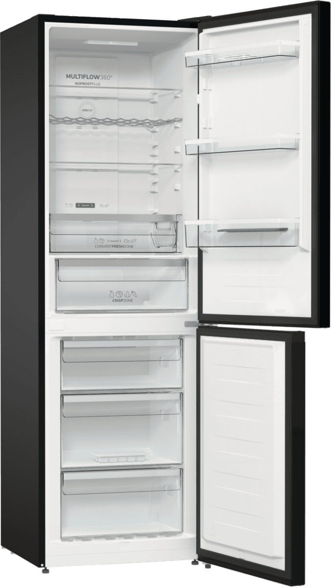מקרר מקפיא תחתון Gorenje NRK6192ABK שחור 330 ליטר | משלוח מהיר
