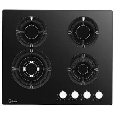 כיריים גז MIDEA 60GH503B – רוחב 60 ס״מ עם 4 להבות וזכוכית שחורה - יבואן רשמי | משלוח מהיר