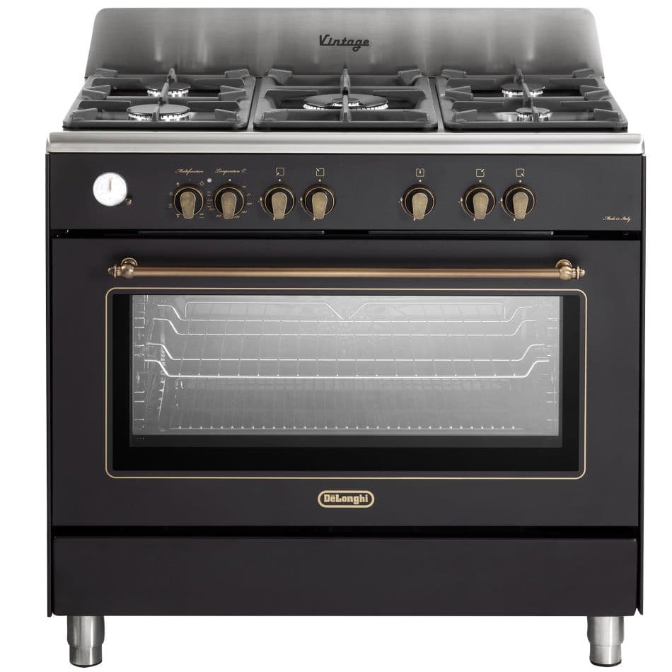 תנור בעיצוב כפרי משולב כיירים גז 5 להבות DeLonghi דגם PEMA965C-IL יבואן רשמי