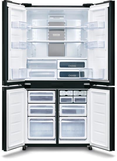 מקרר 4 דלתות Sharp SJ-FERN87V-SL נירוסטה מושחרת 608 ליטר | יבואן רשמי-משלוח מהיר