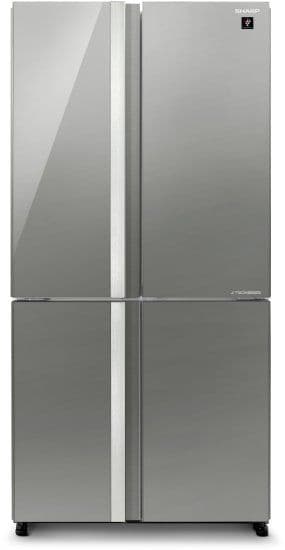 מקרר שארפ 4 דלתות מקפיא תחתון Sharp SJ-8942-BS בנפח 611 ליטר אינוורטר No Frost זכוכית אפורה עם פיקוד שבת - יבואן רשמי