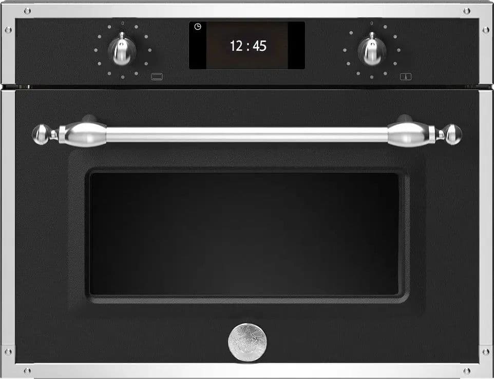 תנור משולב מיקרו Bertazzoni דגם F457HERMWTNE יבואן רשמי - שחור מט