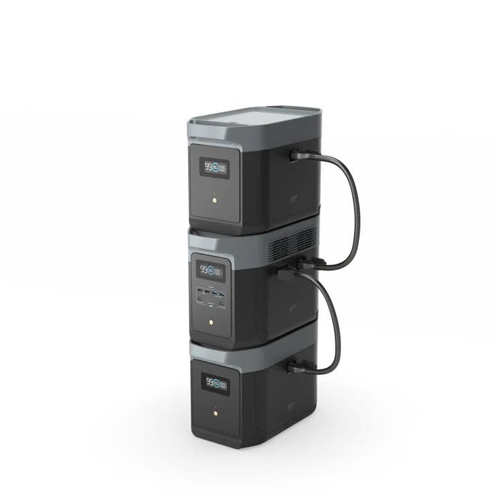 קיט תחנת כוח ניידת ECOFLOW DELTA 2 MAX + סט 2 תאי הרחבה יבואן רשמי - הספק 6kWh