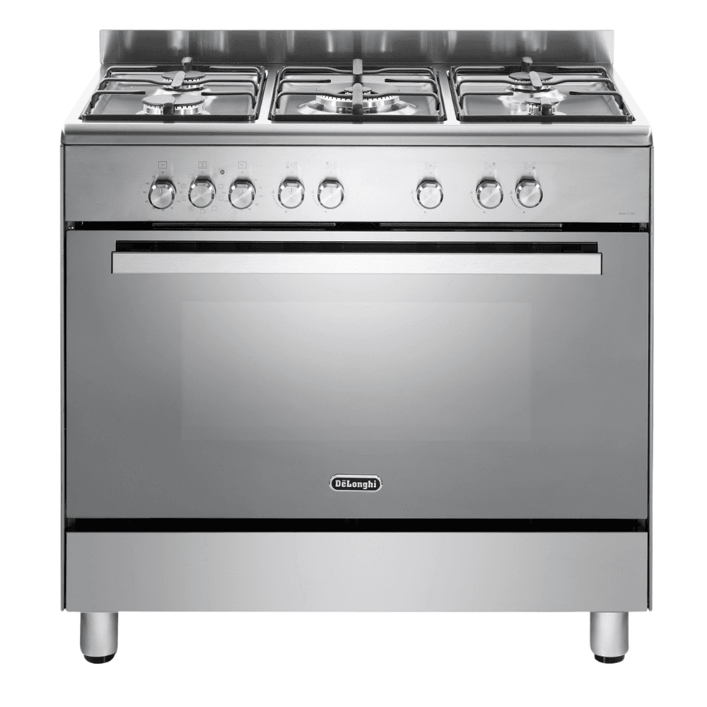 תנור משולב כיריים 90 ס"מ DELONGHI דגם DEMX965IL נירוסטה מראה יבואן רשמי