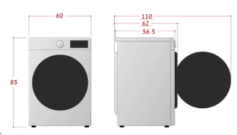 מכונת כביסה 13 ק"ג LG F4WR513SBW - עם הנעה ישירה, AI Wash ודלת שחורה | משלוח מהיר