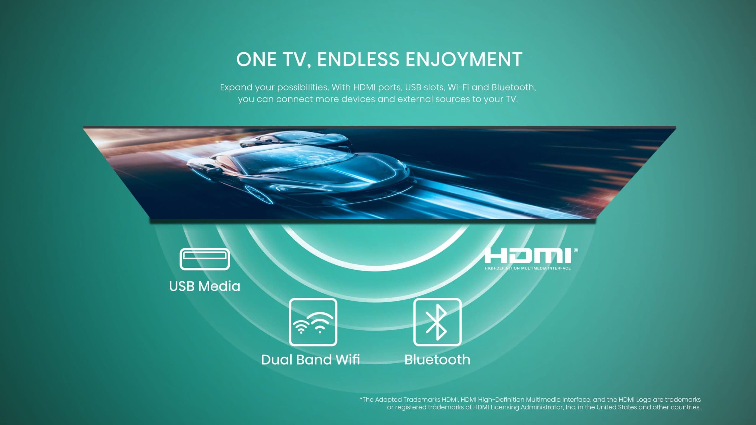 טלוויזיה חכמה 32 אינץ' Hisense 32A4K HD Direct LED SMART TV יבואן רשמי