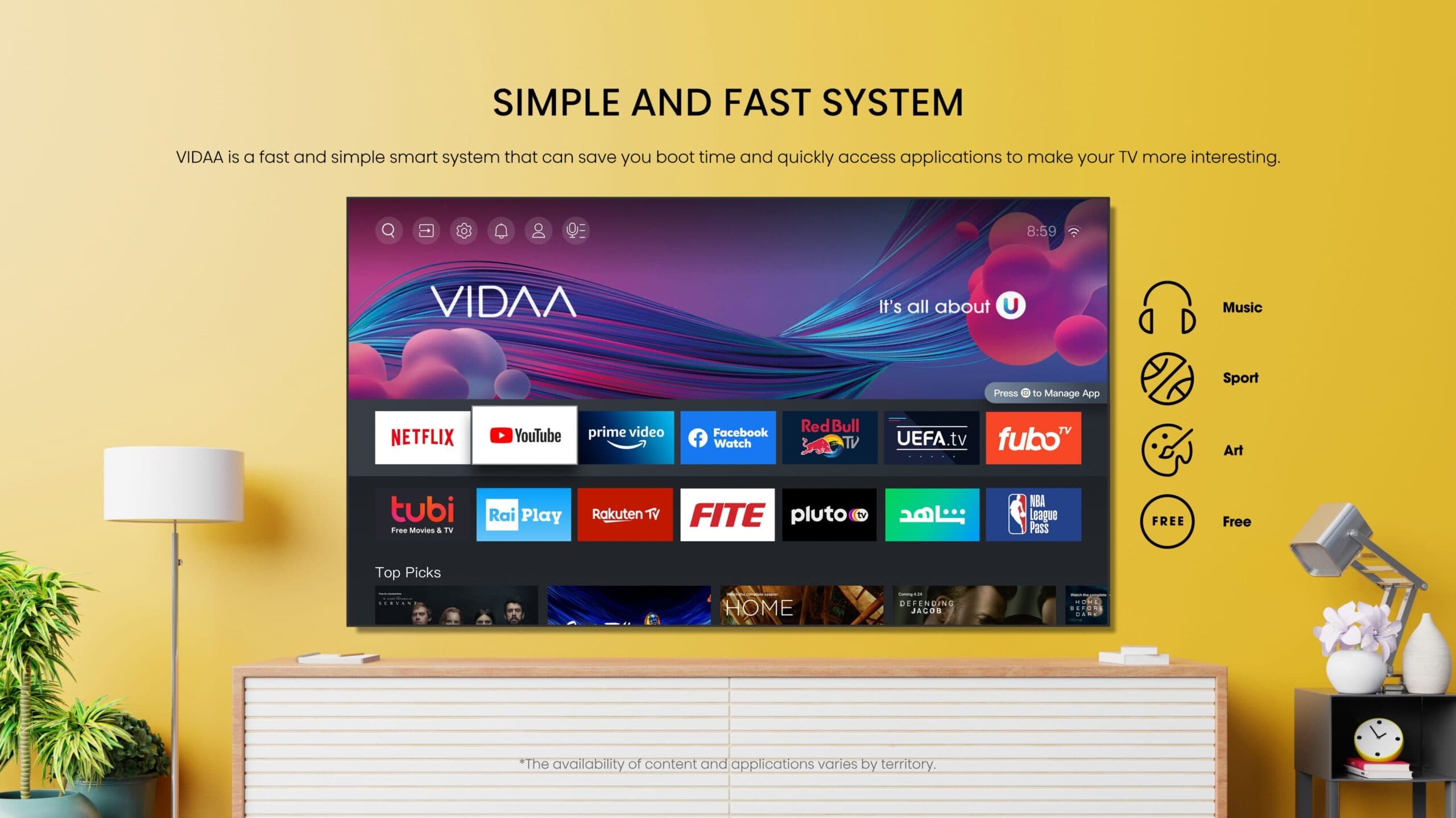 טלוויזיה חכמה 32 אינץ' Hisense 32A4K HD Direct LED SMART TV יבואן רשמי