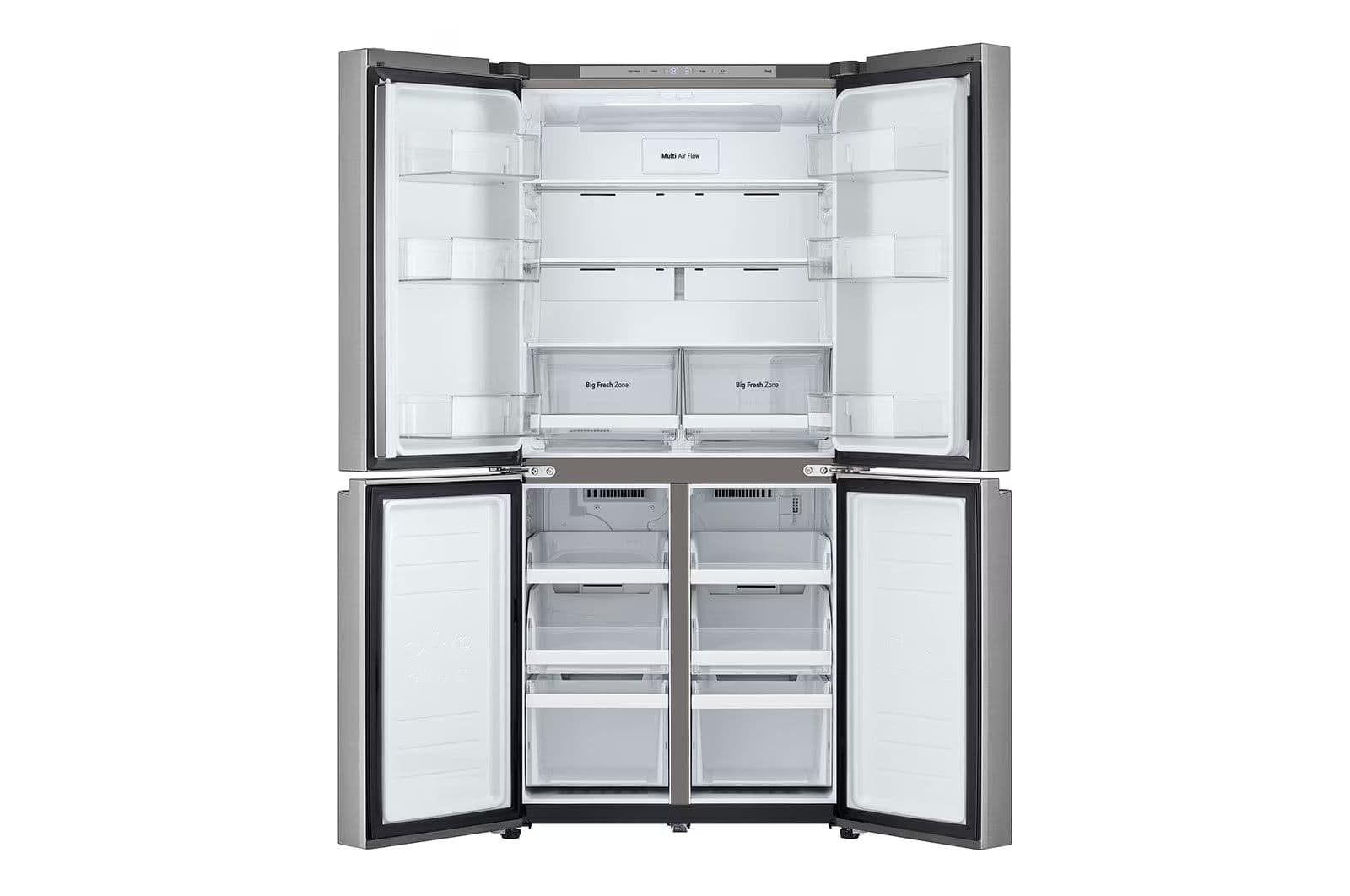 LG GMB860 - מקרר 4 דלתות מקפיא תחתון 530 ליטר No Frost גימור נירוסטה